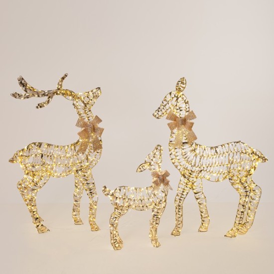 ΕΛΑΦΙΑ 62/100/102cm , 3 ΣΧΕΔΙΑ, 200/480/480 MINI LED, 31V METAΣΧ. ΧΡΥΣΟΣ ΜΕΤΑΛΛΙΚΟΣ ΣΚΕΛΕΤΟΣ IP44