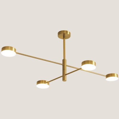 ΦΩΤΙΣΤΙΚΟ ΚΡΕΜΑΣΤΟ 4ΦΩΤΟ LED 48W ΧΡΥΣΟ