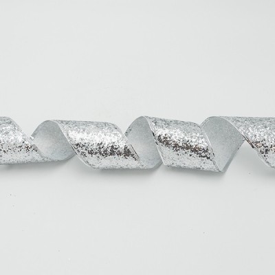 ΚΟΡΔΕΛΑ ME ΑΣΗΜΙ ΧΟΝΤΡΟΚΟΜΜΕΝΟ GLITTER, 6.30cm, 10M