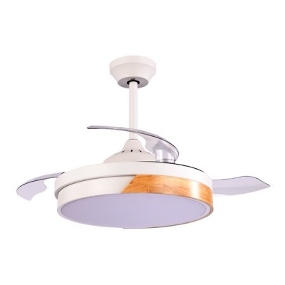 ΑΝΕΜΙΣΤΗΡΑΣ ΟΡΟΦΗΣ ΛΕΥΚΟΣ ΜΕ ΑΝΟΙΓ/ΜΕΝΕΣ ΦΤΕΡΩΤΕΣ Φ107 ΗΧΕΙΟ BLUETOOTH LED ΦΩΣ& ΚΟΝΤΡΟΛ  32W DC