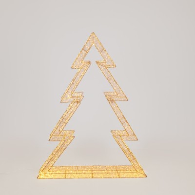 ΔΕΝΤΡΟ ΦΩΤΙΖΟΜΕΝΟ 130cm, 6000 MINI LED, 31V ΜΕΤΑΣΧΗΜΑΤΙΣΤΗ, ΜΠΡΟΝΖΕ 