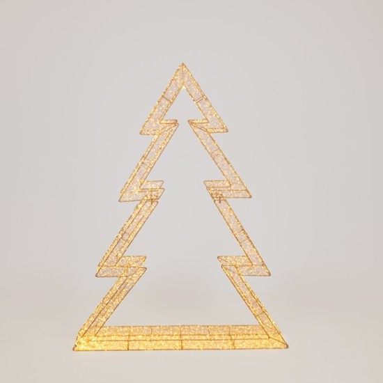 ΔΕΝΤΡΟ ΦΩΤΙΖΟΜΕΝΟ 130cm, 6000 MINI LED, 31V ΜΕΤΑΣΧΗΜΑΤΙΣΤΗ, ΜΠΡΟΝΖΕ 