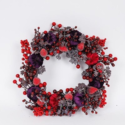 ΣΤΕΦΑΝΙ, ΜΕ ΜΠΟΡΝΤΟ ΚΑΙ ΣΚΟΥΡΟ ΜΩΒ ΚΟΛΟΚΥΘΕΣ, 45cm ΣΤΕΦΑΝΙ, ΜΕ ΜΠΟΡΝΤΟ ΚΑΙ ΣΚΟΥΡΟ ΜΩΒ ΚΟΛΟΚΥΘΕΣ, 45cm