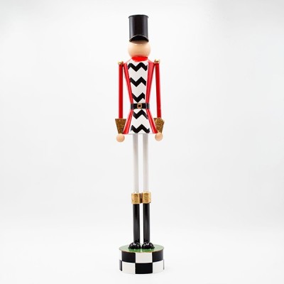 ΜΕΤΑΛΛΙΚΟΣ ΚΑΡΥΟΘΡΑΥΣΤΗΣ, ΜΑΥΡΟ ΚΑΡΟ ΜΕ ΚΟΚΚΙΝΟ, 110cm