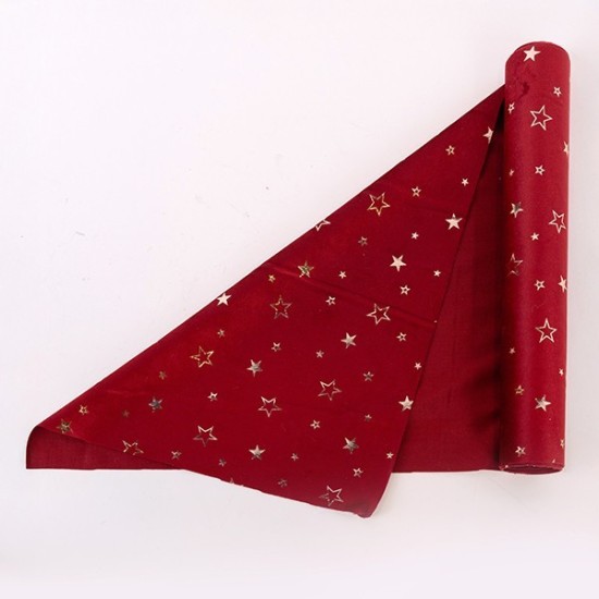 ΡΑΝΕΡ, ΚΟΚΚΙΝΟ ΒΕΛΟΥΔΟ ΜΕ ΣΑΜΠΑΝΙ ΑΣΤΕΡΑΚΙΑ, 35x200cm ΡΑΝΕΡ, ΚΟΚΚΙΝΟ ΒΕΛΟΥΔΟ ΜΕ ΣΑΜΠΑΝΙ ΑΣΤΕΡΑΚΙΑ, 35x200cm