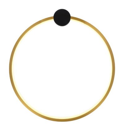 ΑΠΛΙΚΑ ΤΟΙΧΟΥ ΑΛΟΥΜΙΝΙΟ-ΣΙΛΙΚΟΝΗ ΣΤΡΟΓΓΥΛΗ LED 40W 5200Lm 3000K Φ1300X1385mm ΜΑΥΡΟ-ΜΠΡΟΝΖΕ  AERO