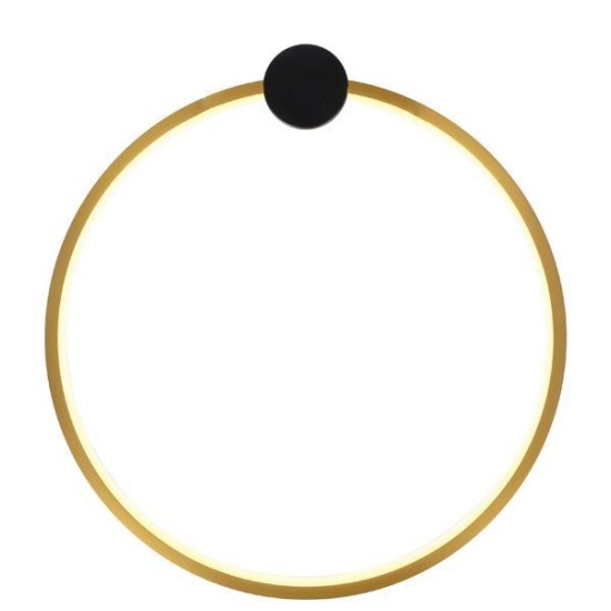 ΑΠΛΙΚΑ ΤΟΙΧΟΥ ΑΛΟΥΜΙΝΙΟ-ΣΙΛΙΚΟΝΗ ΣΤΡΟΓΓΥΛΗ LED 40W 5200Lm 3000K Φ1300X1385mm ΜΑΥΡΟ-ΜΠΡΟΝΖΕ  AERO