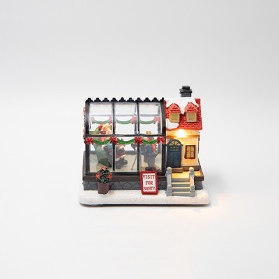 ΧΡΙΣΤΟΥΓΕΝΝΙΑΤΙΚΗ ΠΑΡΑΣΤΑΣΗ ΣΕ ΘΕΡΜΟΚΗΠΙΟ, ΦΩΤΙΖ., ΜΠΑΤΑΡΙΑΣ, 15x11x12cm