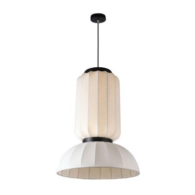 ΦΩΤΙΣΤΙΚΟ ΚΡΕΜΑΣΤΟ TYVEK ΚΑΙ ΜΕΤΑΛΛΟ ΜΟΝΟΦΩΤΟ 2xE27 MAX15W Φ460X680mm ΛΕΥΚΟ LICHNOS