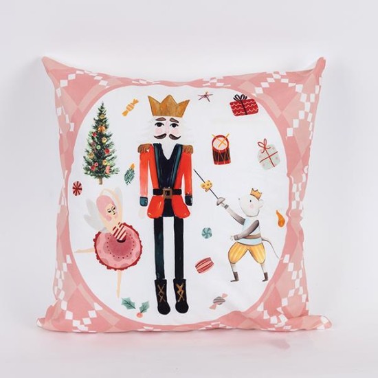 ΜΑΞΙΛΑΡΙ, ΡΟΖ, ΜΕ ΚΑΡΥΟΘΡΑΥΣΤΗ, 45x45cm ΜΑΞΙΛΑΡΙ, ΡΟΖ, ΜΕ ΚΑΡΥΟΘΡΑΥΣΤΗ, 45x45cm