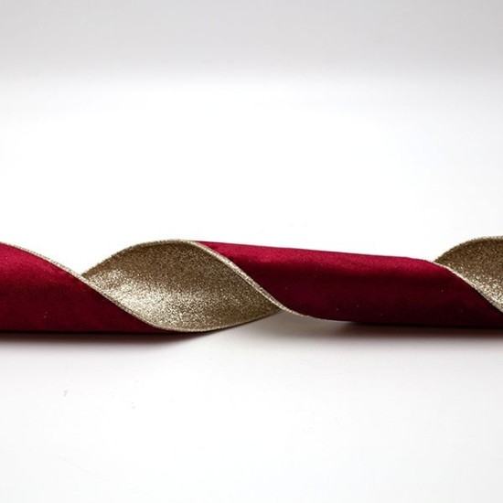 ΚΟΡΔΕΛΑ ΠΟΛΥΤΕΛΕΙΑΣ, ΔΙΠΛΗΣ ΟΨΗΣ, ΜΠΟΡΝΤΟ ΒΕΛΟΥΔΟ ΚΑΙ GLITTER, 914x10cm