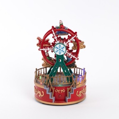 ΡΟΔΑ ΛΟΥΝΑ ΠΑΡΚ, ΜΕ ΧΙΟΝΟΝΙΦΑΔΑ, ΦΩΣ, ΜΟΥΣΙΚΗ ,ΚΙΝΗΣΗ, ΜΠΑΤΑΡΙΑΣ, 13x13x18.5cm