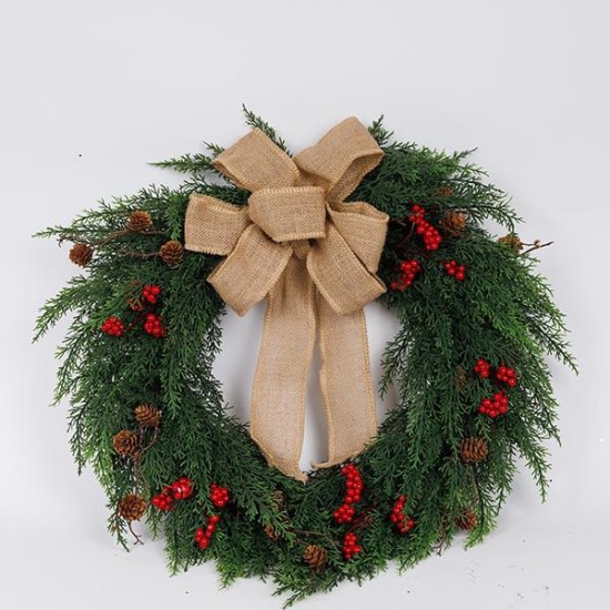 ΣΤΕΦΑΝΙ ΜΕ ΦΙΟΓΚΟ ΛΙΝΑΤΣΑ, 60cm ΣΤΕΦΑΝΙ ΜΕ ΦΙΟΓΚΟ ΛΙΝΑΤΣΑ, 60cm