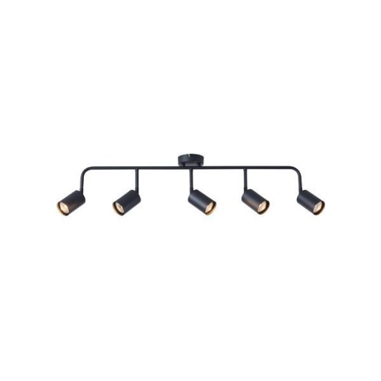 ΣΠΟΤ ΜΕΤΑΛΛΙΚΟ 5ΦΩΤΟ 5XGU10 Max 7W  800X90X230mm ΜΑΥΡΟ ARTE ILLUMINA OLYMP