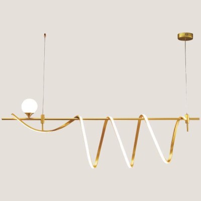 ΦΩΤΙΣΤΙΚΟ ΚΡΕΜΑΣΤΟ ΓΡΑΜΜΙΚΟ LED DIMMING 55W+1xG9 3000Κ  ΧΡΥΣΟ