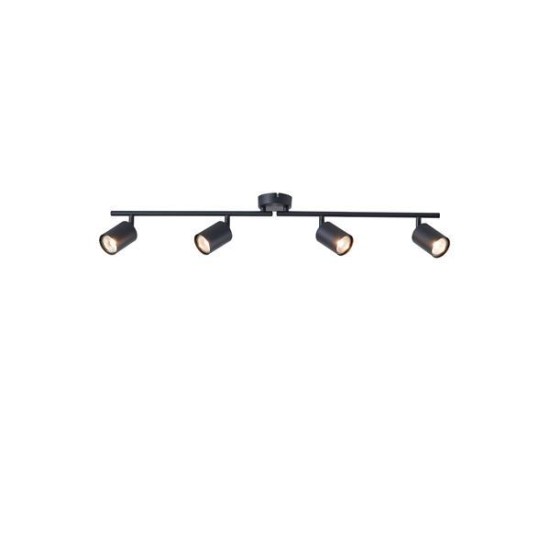 ΣΠΟΤ ΜΕΤΑΛΛΙΚΟ 4ΦΩΤΟ 4XGU10  Max 7W 790X80X165mm ΜΑΥΡΟ ARTE ILLUMINA OLYMP