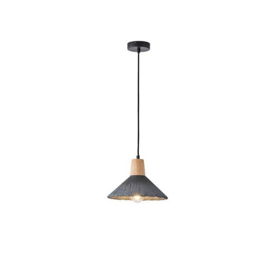 ΦΩΤΙΣΤΙΚΟ ΚΡΕΜΑΣΤΟ RUBBER WOOD&ΤΣΙΜΕΝΤΟ 1XE27 MAX 15W 250X250X180mm ΜΑΥΡΟ ARTE ILLUMINA GESSO