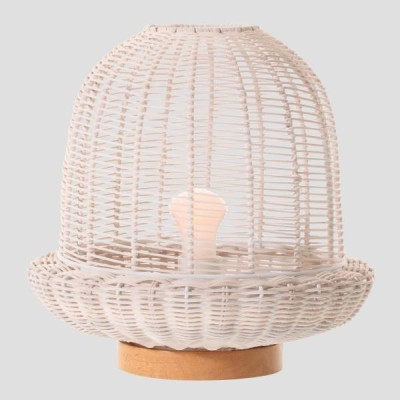 ΠΟΡΤΑΤΙΦ E27 ΒΑΣΗ ΞΥΛΟ & RATTAN Φ29x30 ΛΕΥΚΟ ΠΟΡΤΑΤΙΦ E27 ΒΑΣΗ ΞΥΛΟ & RATTAN Φ29x30 ΛΕΥΚΟ