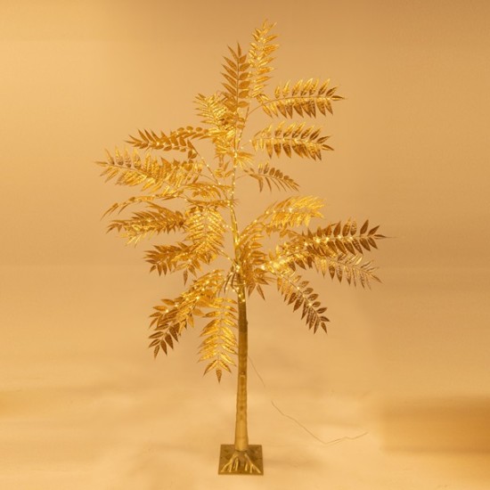 ΧΡΥΣΟ ΔΕΝΤΡΟ ΜΕ ΠΛΑΤΥ ΦΥΛΛΟ 2,1m, 4,5V ΜΕΤΑΣΧ., 180 ΘΕΡΜΑ LED, ΠΡΟΕΚΤΑΣΗ ΠΑΡΟΧΗΣ 3m, IP44