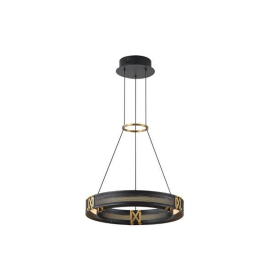 ΦΩΤΙΣΤΙΚΟ ΚΡΕΜΑΣΤΟ ΑΛΟΥΜΙΝΙΟ LED 21W 3000K 2100Lm 420X1200mm ΜΑΥΡΟ-ΧΡΥΣΟ  ARTE ILLUMINA LUIS
