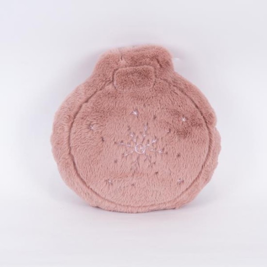 ΜΑΞΙΛΑΡΙ ΧΡΙΣΤΟΥΓΕΝΝΙΑΤΙΚΗ ΜΠΑΛΑ, ΡΟΖ ΓΟΥΝΙΝΟ ΜΕ ΧΙΟΝΟΝΙΦΑΔΑ, 32x34cm ΜΑΞΙΛΑΡΙ ΧΡΙΣΤΟΥΓΕΝΝΙΑΤΙΚΗ ΜΠΑΛΑ, ΡΟΖ ΓΟΥΝΙΝΟ ΜΕ ΧΙΟΝΟΝΙΦΑΔΑ, 32x34cm