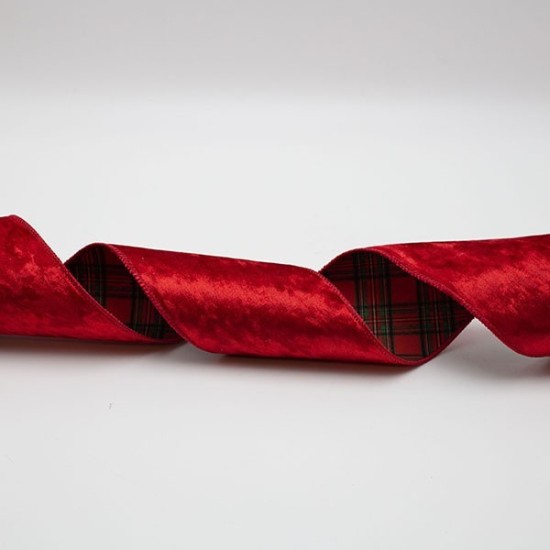 ΚΟΡΔΕΛΑ ΠΟΛΥΤΕΛΕΙΑΣ, ΔΙΠΛΗΣ ΟΨΗΣ, ΚΟΚΚΙΝΟ ΒΕΛΟΥΔΟ ΚΑΙ ΚΑΡΟ, 914x10cm