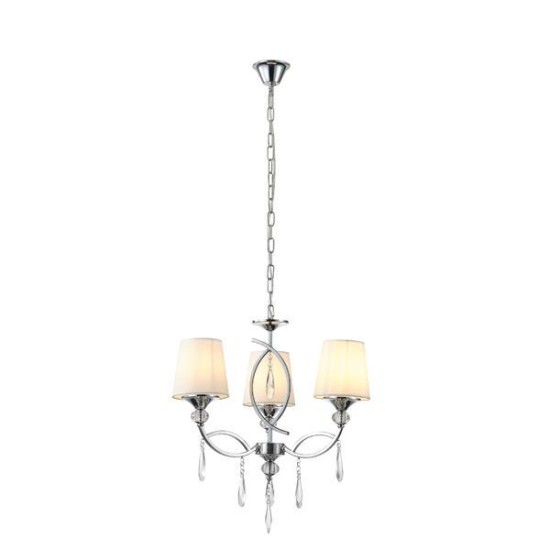 ΦΩΤΙΣΤΙΚΟ ΚΡΕΜΑΣΤΟ ΜΕΤΑΛΛΟ-ΥΦΑΣΜΑ-ΓΥΑΛΙ 3ΦΩΤΟ 3XE14 ΜΑΧ 8W Φ580X1280mm ΑΣΗΜΙ  COUNTESS