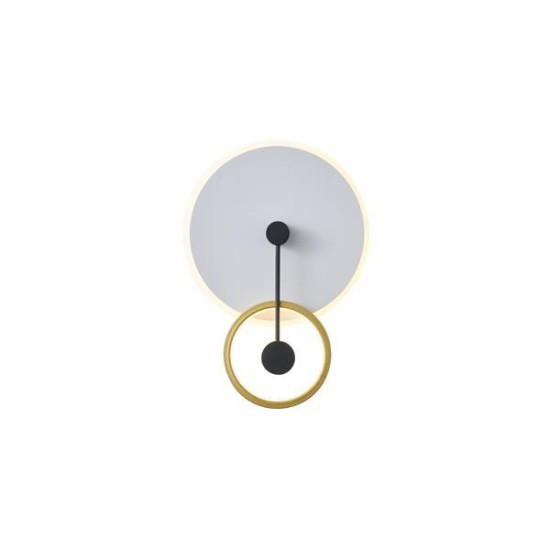 ΦΩΤΙΣΤΙΚΟ TOIXOY ΜΕΤΑΛΛIKO LED 15W 3000K 1000Lm 280x400x70mm ΧΡΥΣΟ ARTE ILLUMINA O CLOCK
