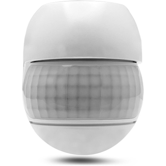 Επίτοιχος ανιχνευτής κίνησης IR 500W 220° 12m IP44 λευκός