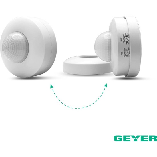 Ανιχνευτής κίνησης οροφής IR 300W 360° 12m IP44 λευκός