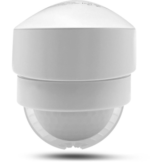Επίτοιχος ανιχνευτής κίνησης IR 600W 240° 10m IP65 λευκός