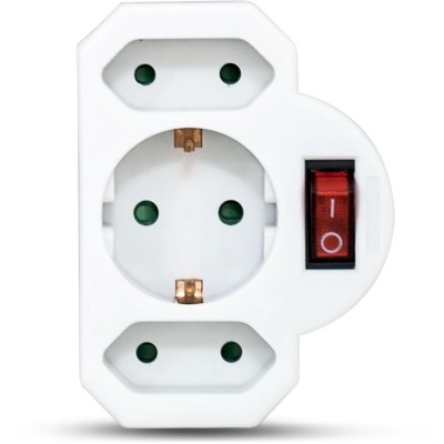 Αντάπτορας σούκο σε 2 απλά θηλυκά και 1 σούκο θηλυκό με διακόπτη