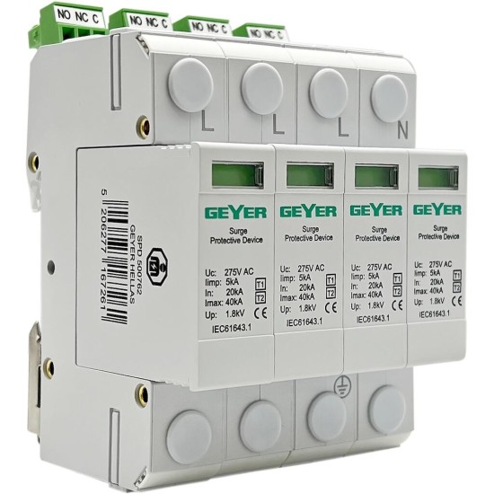 Αντικεραυνικό AC 3P+Ν τύπος Τ1 +Τ2 500762