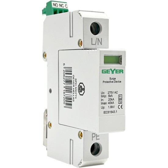 Αντικεραυνικό AC 1P τύπος Τ1 +Τ2 500773