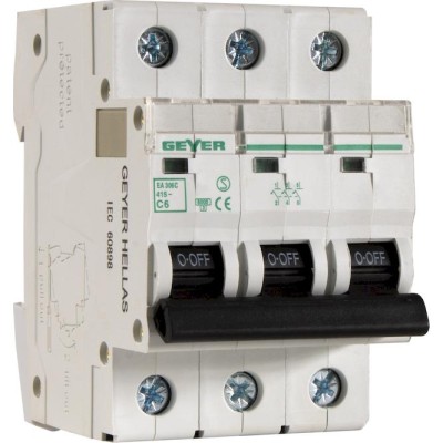 Ασφάλεια 3P 6A C Ασφάλεια 3P 6A C