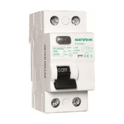 Ρελέ διαφυγής 2P 63A 500mA A Ρελέ διαφυγής 2P 63A 500mA A