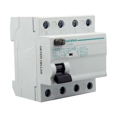 Ρελέ διαφυγής 4P 63A 500mA AC Ρελέ διαφυγής 4P 63A 500mA AC