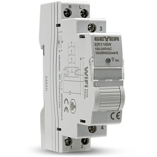 Ρελέ Wi-Fi 16A 1M ER116W