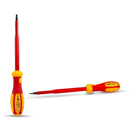 Κατσαβίδι πλακέ 5.5Χ125mm με μονωμένες λαβές, ελεγμένο κατά VDE Κατσαβίδι πλακέ 5.5Χ125mm με μονωμένες λαβές, ελεγμένο κατά VDE