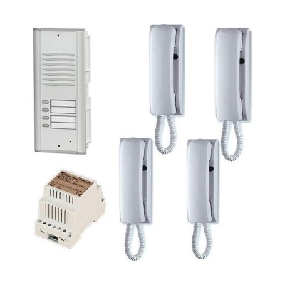 Κιτ θυροτηλεφωνου 4 διαμερισματων χων.μπουτονιερα(4+1) Κιτ θυροτηλεφωνου 4 διαμερισματων χων.μπουτονιερα(4+1)