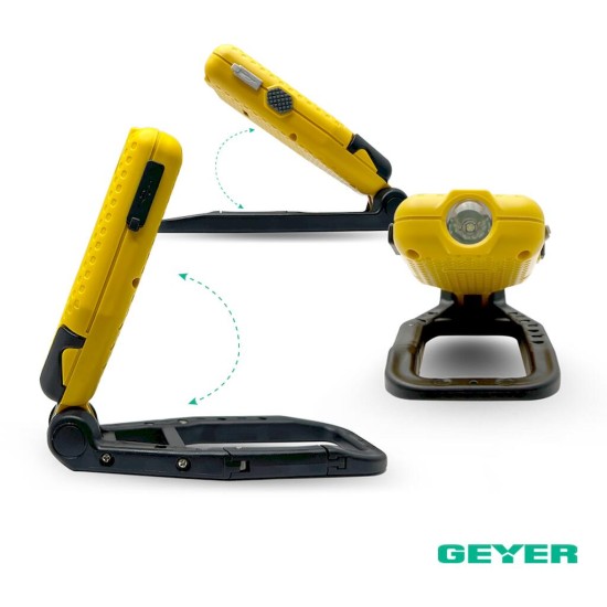 Επαναφορτιζόμενος LED Φακός εργασίας 3W COB + 3W XPE