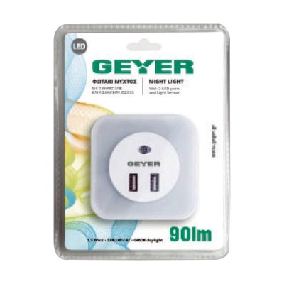 LED Φως Νυκτός με 2 x USB + Sensor LED Φως Νυκτός με 2 x USB + Sensor