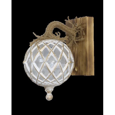 R-520ΑΡ WHITE-BRONZE ROPE-WOOD ΑΠΛΙΚΑ E27   