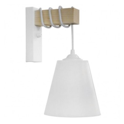 FUN-01ΑΡ SQUARE BL-WH ΑΠΛΙΚΑ ΞΥΛΟ E27   