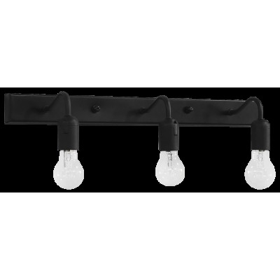 ΜΠΑΝΙΟΥ AS-25ΑΡ 3/L RAGA BLACK ΑΠΛΙΚΑ ΜΕΤΑΛΙΚΗ E27   