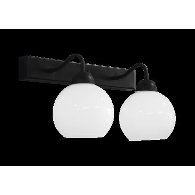 ΜΠΑΝΙΟΥ AS-14ΑΡ 2/L RAGA BL-WH ΑΠΛΙΚΑ ΜΕΤ-ΓΥΑΛΙ E27   