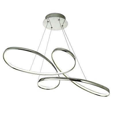  Κρεμαστό φωτιστικό από αλουμίνιο σε  απόχρωση Χρώμιο