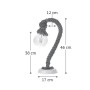  Επιτραπέζιο φωτιστικό από καφέ σχοινί 1XE27 D:46cm (3439-WH)