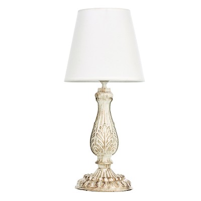 Επιτραπέζιο φωτιστικό από μέταλλο σε μπεζ πατίνα και υφασμάτινο καπέλο 1XE14 D:40cm (3468)  Επιτραπέζιο φωτιστικό από μέταλλο σε μπεζ πατίνα και υφασμάτινο καπέλο 1XE14 D:40cm (3468)