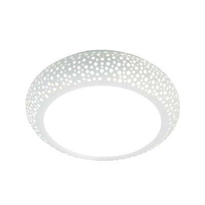 Πλαφονιέρα οροφής λευκή από γύψο 3XE27 D:40cm (42155-B)